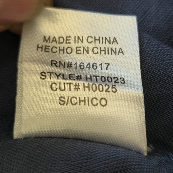 Hidden Alley Embroidered Blouse Sz S Blue‎ Ballon Sleeve Linen Blend Boho Top - Picture 10 of 16